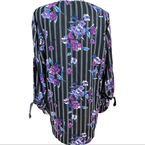 APT 9 - light, sheer-like blouse, 3/4 sleeves with ties, size XL - Picture 11 of 13